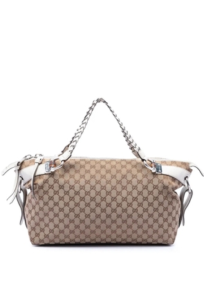 Gucci Pre-Owned 2016-2026 Medium GG Canvas Bamboo Bar tote bag - Neutrals