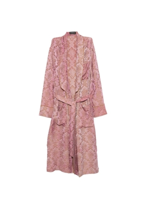 Ann Demeulemeester vorm fluid belted lounge coat - Pink