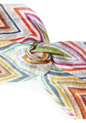 Missoni zigzag-knit twisted headband - White