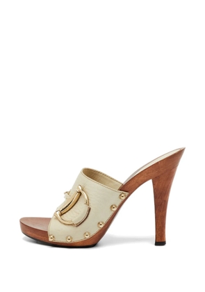 Gucci Pre-Owned Horsebit platform clogs - Neutrals