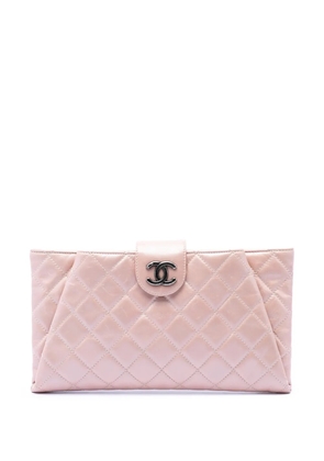 CHANEL Pre-Owned 2016-2017 Quilted Glazed Calfskin Coco Pleats clutch bag - Pink