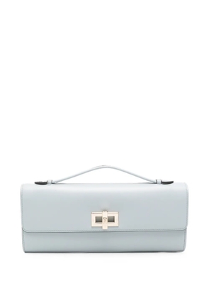 Furla twist-lock leather clutch bag - Blue