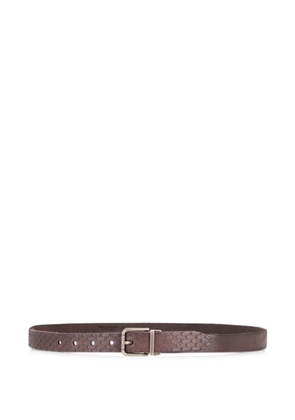 Dolce & Gabbana scales-effect leather belt - Brown