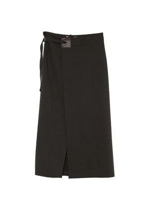 Paloma Wool Blont wrap-style front-slit midi skirt - Brown
