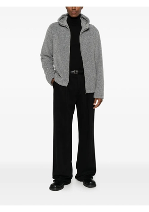 Herno hooded bouclé-effect coat - Grey