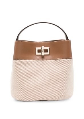 Furla leather-trim bucket bag - Neutrals