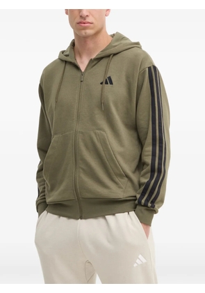 adidas 3-Stripes Essentials zip-up hoodie - Green