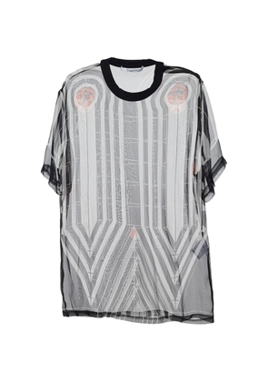 Givenchy Pre-Owned stripe-print sheer blouse - Black