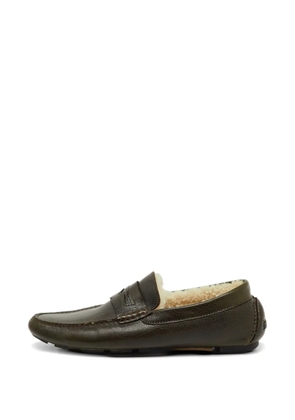 D&G shearling-lined slip-on loafers - Green