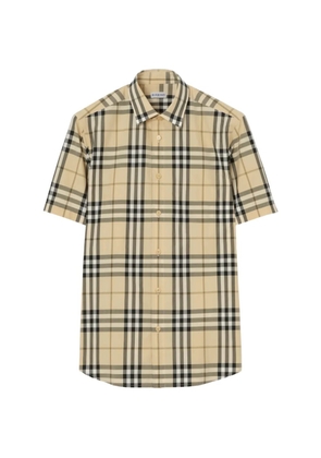 Burberry Check cotton poplin shirt - Neutrals