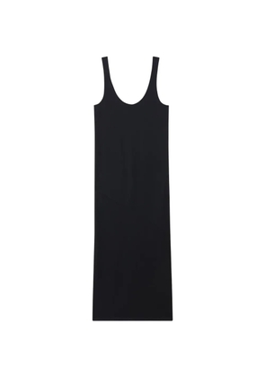 Another Tomorrow asymmetric seam-detail dress - Black