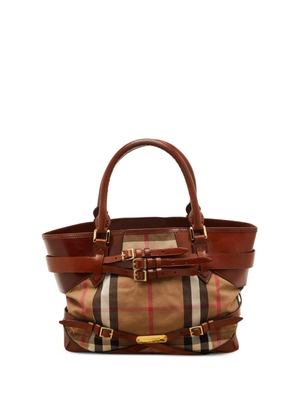 Burberry Pre-Owned medium Bridle Lynher House Check tote bag - Brown
