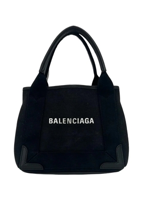 Balenciaga Pre-Owned 2010-2026 Canvas Navy Cabas XS satchel - Black