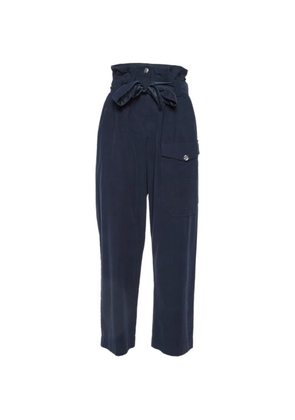 Giorgio Armani Pre-Owned midnight blue corduroy belted trousers