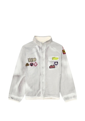 Diesel windbreaker with trompe l’oeil patches - Grey