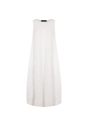 Maria Calderara crinkled-effect sleeveless dress - White