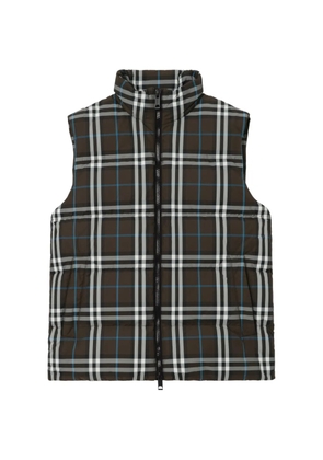 Burberry Check puffer gilet - Brown