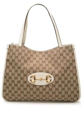 Gucci Pre-Owned 2000-2015 Medium GG Canvas Horsebit 1955 tote bag - Neutrals
