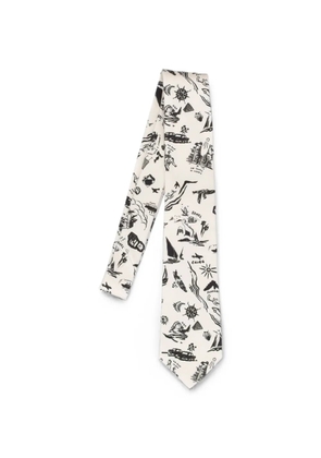Paul Smith Travel Stories-print tie - Neutrals