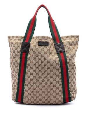 Gucci Pre-Owned 2000-2015 GG Canvas Web tote bag - Neutrals