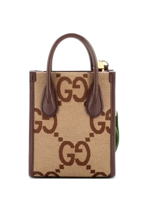 Gucci Pre-Owned Vertical Tote Jumbo GG Canvas Mini crossbody bag - Brown