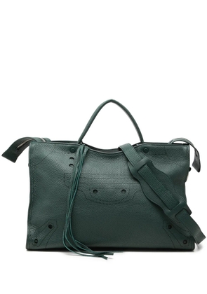 Balenciaga Pre-Owned 2017 Calfskin Motocross Blackout City satchel - Green