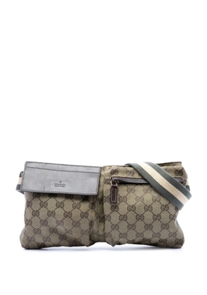 Gucci Pre-Owned 2016-2026 GG Canvas Web Double Pocket belt bag - Neutrals