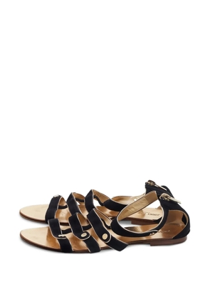 Jimmy Choo Pre-Owned suede multi-strap sandals - Black