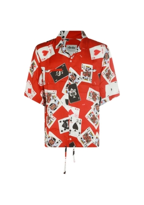 AWGE playing-card-print short-sleeve shirt - Red