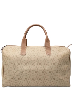 Christian Dior Pre-Owned 20th Century Honeycomb Coated Canvas boston bag - Neutrals