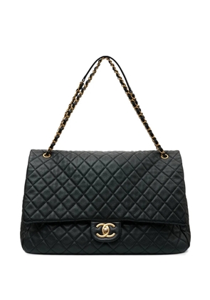 CHANEL Pre-Owned 2017-18 Airline XXL diamond-quilted flap bag - Black