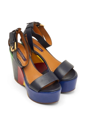 Polo Ralph Lauren Vintage Arianna colour-block wedge sandals - Blue