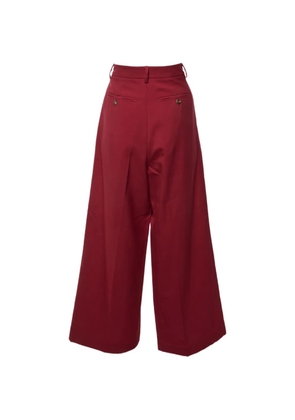 Weekend Max Mara wide-leg virgin-wool trousers - Red