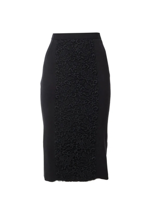 Dolce & Gabbana Pre-Owned lace-trim pencil skirt - Black