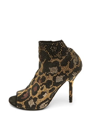 Dolce & Gabbana Pre-Owned leopard-print heeled ankle boots - Black