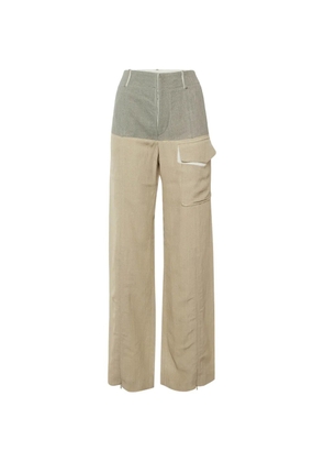 Chloé Pre-Owned Two-tone wide-leg trousers - Neutrals