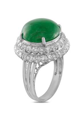 LB Exclusive jade and diamond ring - Silver