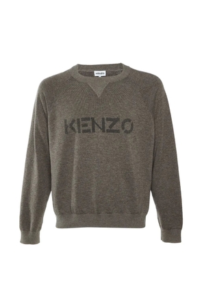 Kenzo Pre-Owned logo crew-neck sweater - Brown