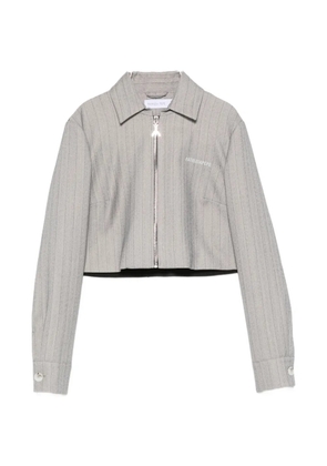 Patrizia Pepe pinstripe-pattern cropped jacket - Black