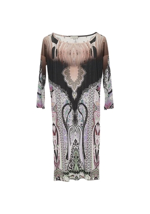 Etro Pre-Owned printed jersey shift maxi dress - Black