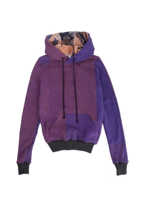 DRx FARMAxY FOR LN-CC multi-panel drawstring hoodie - Purple