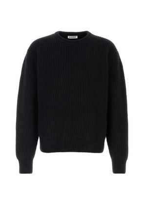 Jil Sander ribbed-knit wool sweater - Black