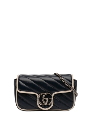 Gucci Pre-Owned 2000-2015 Super Mini GG Marmont Matelasse Leather Torchon Flap crossbody bag - Blue
