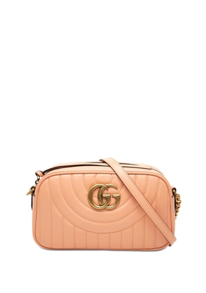 Gucci Pre-Owned 2016-2026 Small GG Marmont Matelasse Calfskin Vertical Ring crossbody bag - Orange
