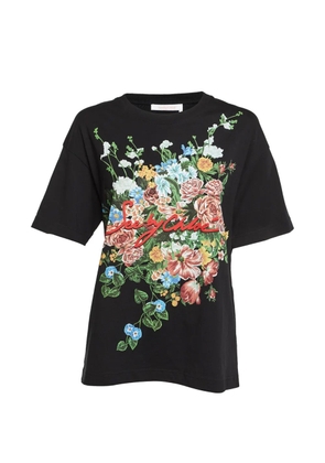 See by Chloé floral-print T-shirt - Black