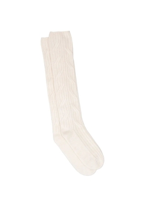 La-Rose cable-knit socks - Neutrals