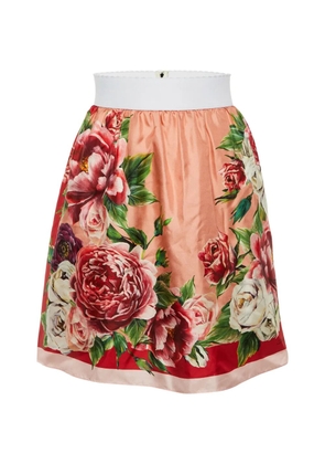 Dolce & Gabbana Pre-Owned floral-print mini silk skirt - Pink