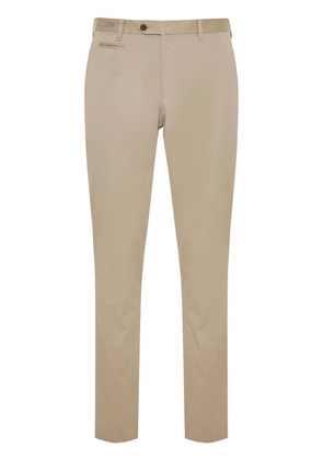 Corneliani pressed-crease tapered trousers - Neutrals