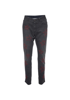 Stella McCartney Pre-Owned star-embroidered slim-fit jeans - Grey