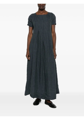 Ricorrrobe pinstripe pleated maxi dress - Blue